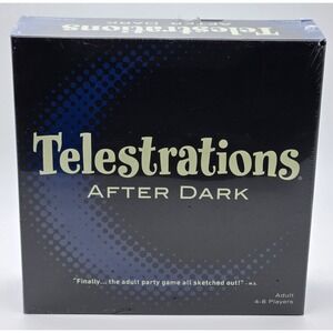Telestrations After Dark Party Game Adult Edition Glow Box Board New Sealed